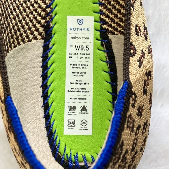 Like New Rothy’s The Flat Round Toe Retired Print Leopard Print Ballet Flats 9.5 - Picture 12 of 12